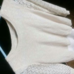 Lucky brand White Cream Blouse